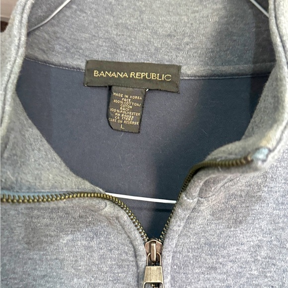 🧥Stunning Style Banana Republic Light Blue Grey Men’s Zip-Up Jacket - Size Large - Picture 3 of 15